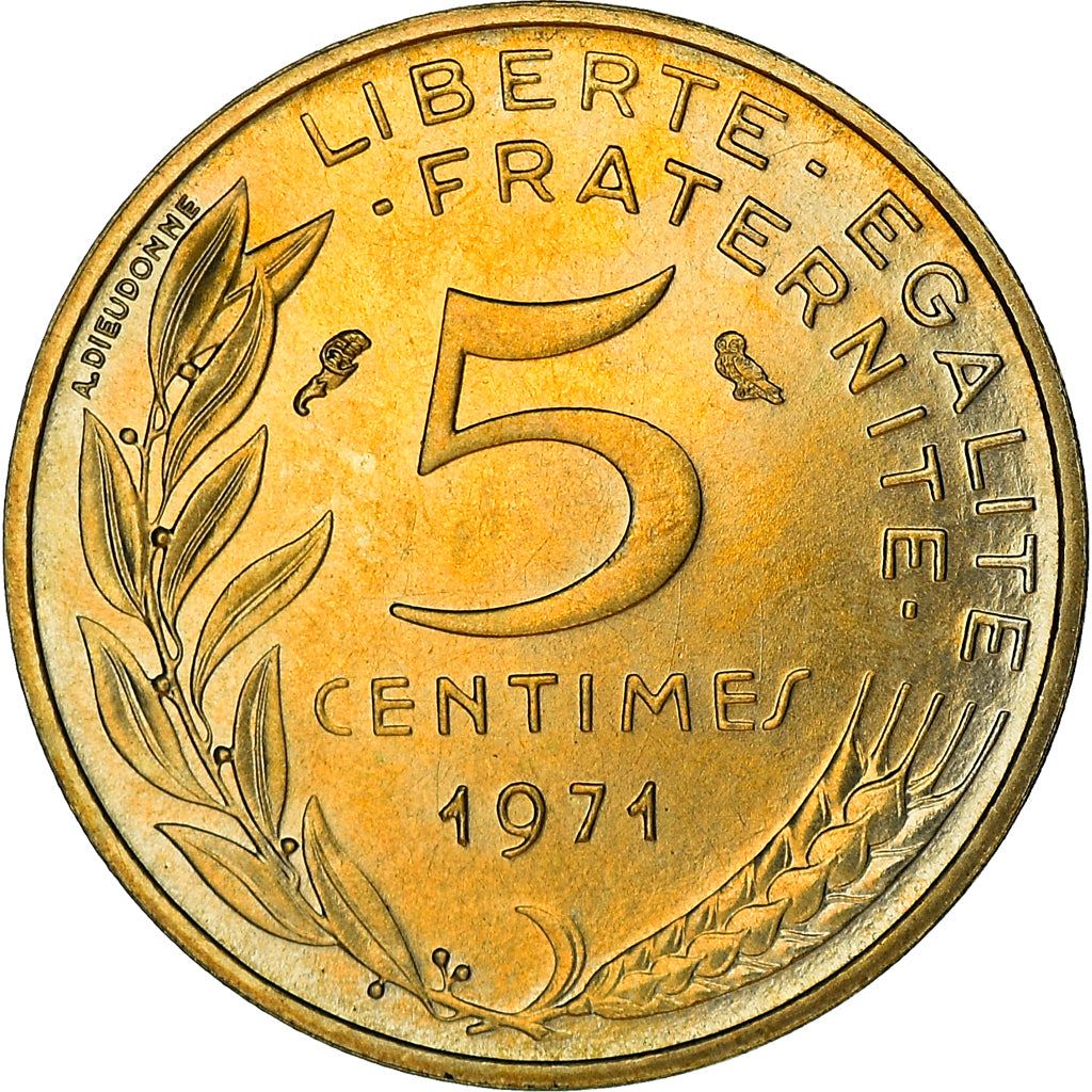 French Coin 5 Centimes | KM933 | France | 1966 - 2001