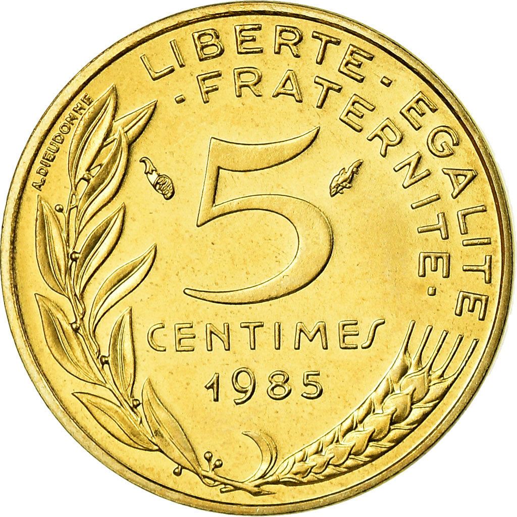 French Coin 5 Centimes | KM933 | France | 1966 - 2001