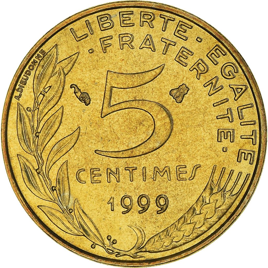 French Coin 5 Centimes | KM933 | France | 1966 - 2001