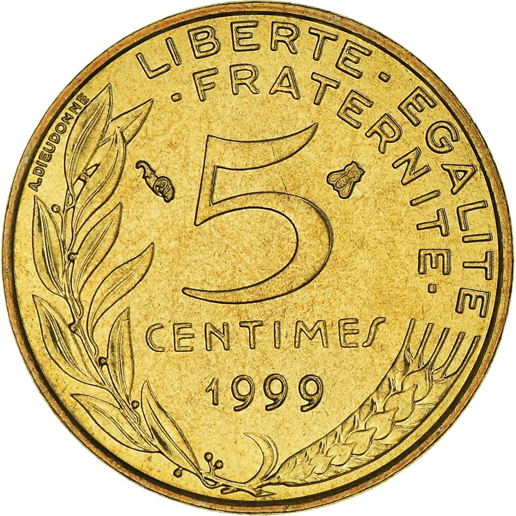 French Coin 5 Centimes | KM933 | France | 1966 - 2001