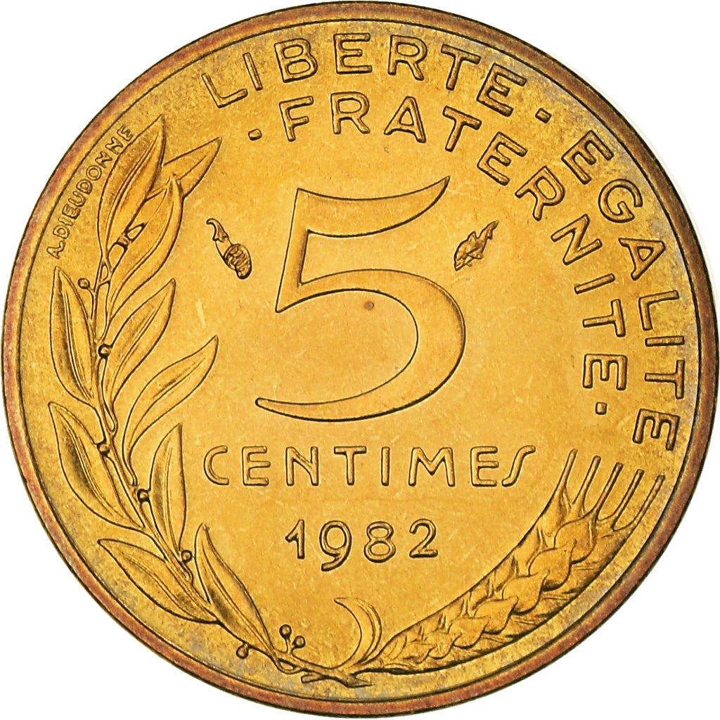 French Coin 5 Centimes | KM933 | France | 1966 - 2001