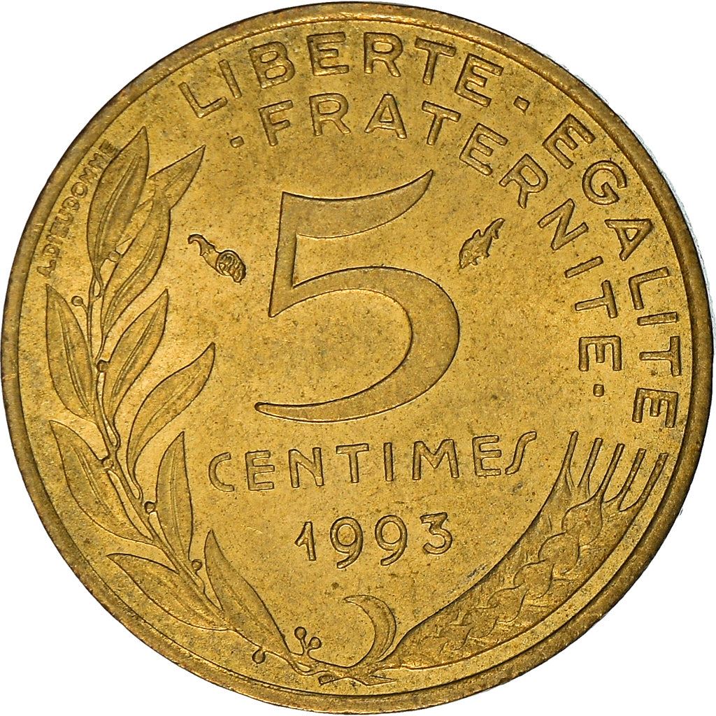 French Coin 5 Centimes | KM933 | France | 1966 - 2001