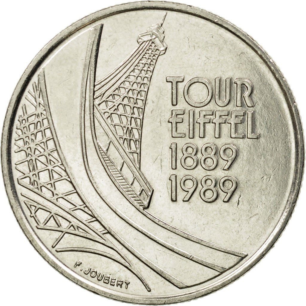 French Coin 5 Francs | Eiffel Tower | KM968 | France | 1989