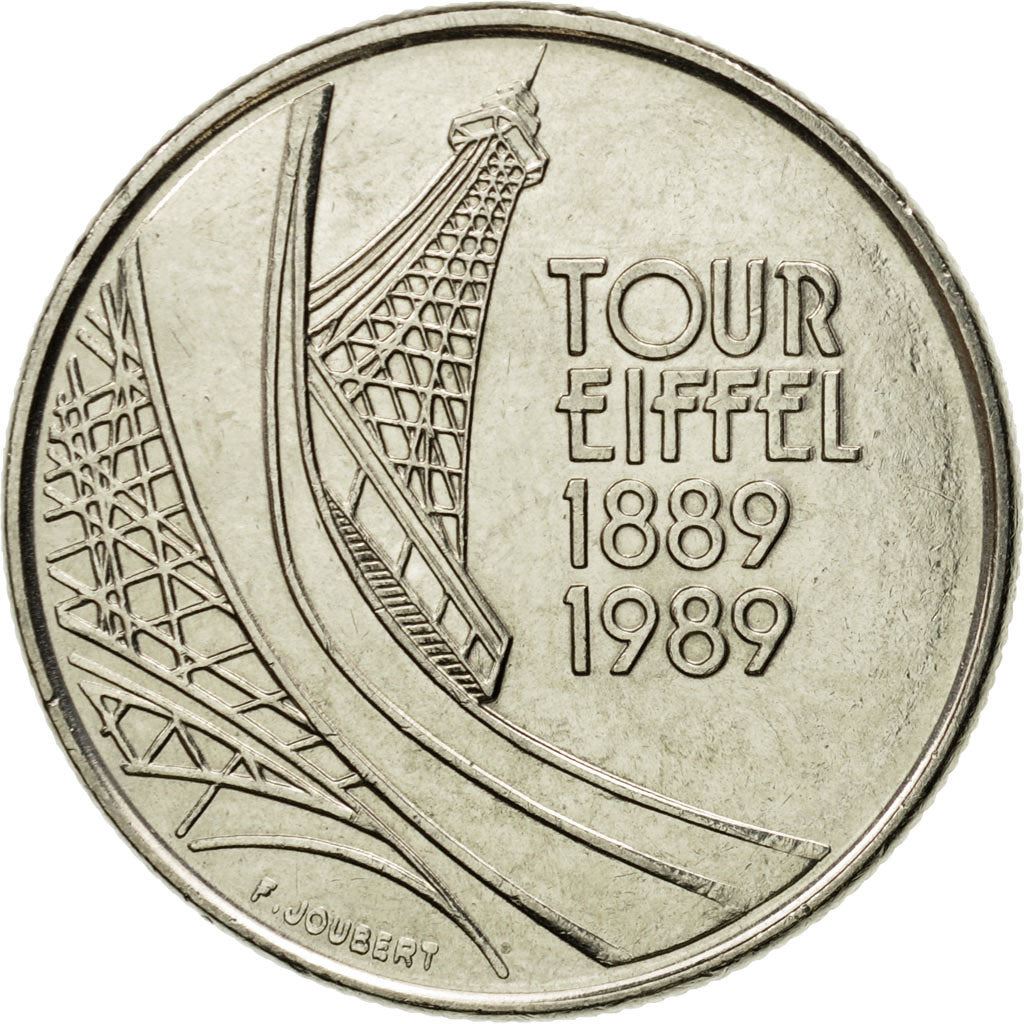 French Coin 5 Francs | Eiffel Tower | KM968 | France | 1989