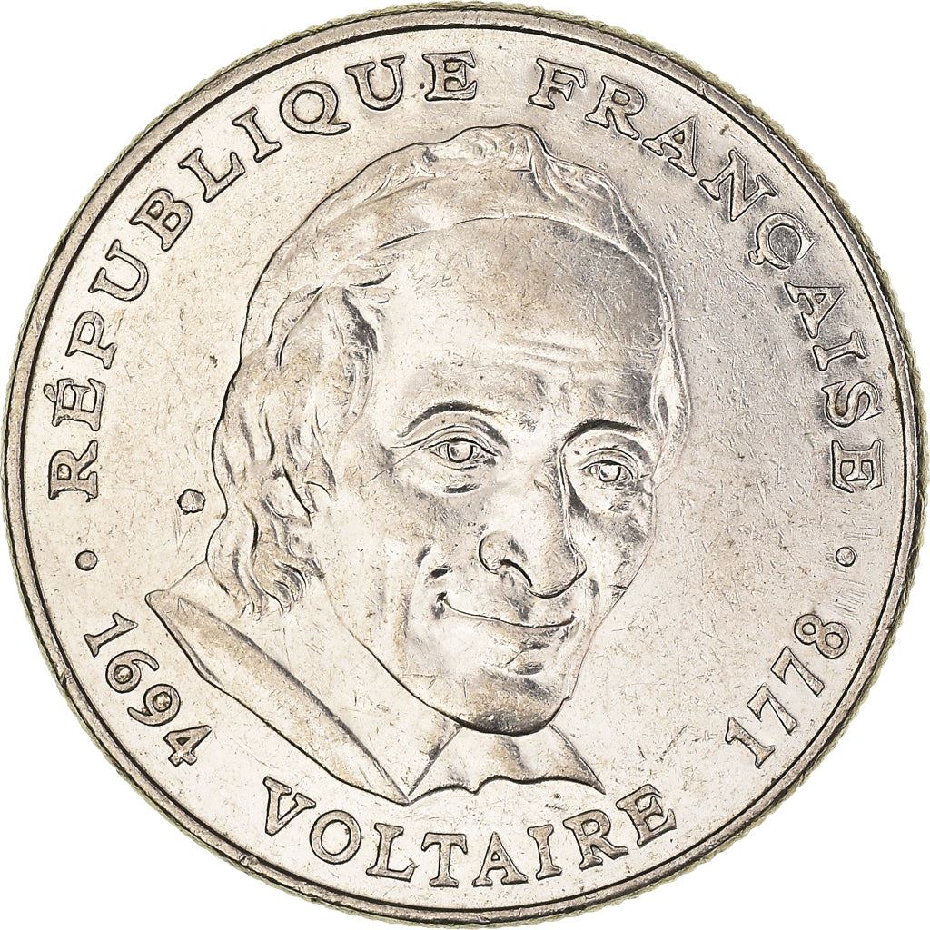 French Coin 5 Francs | Voltaire | KM1063 | France | 1994