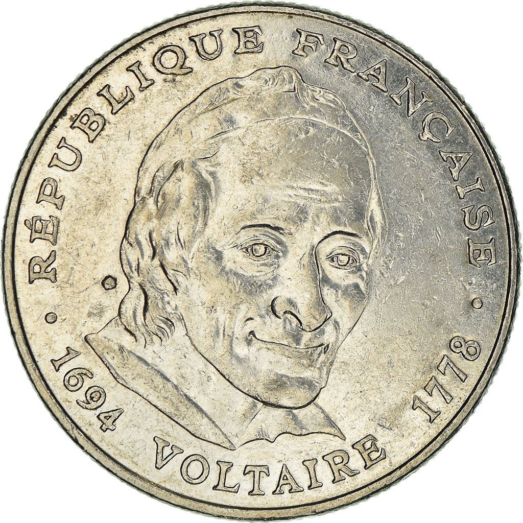 French Coin 5 Francs | Voltaire | KM1063 | France | 1994