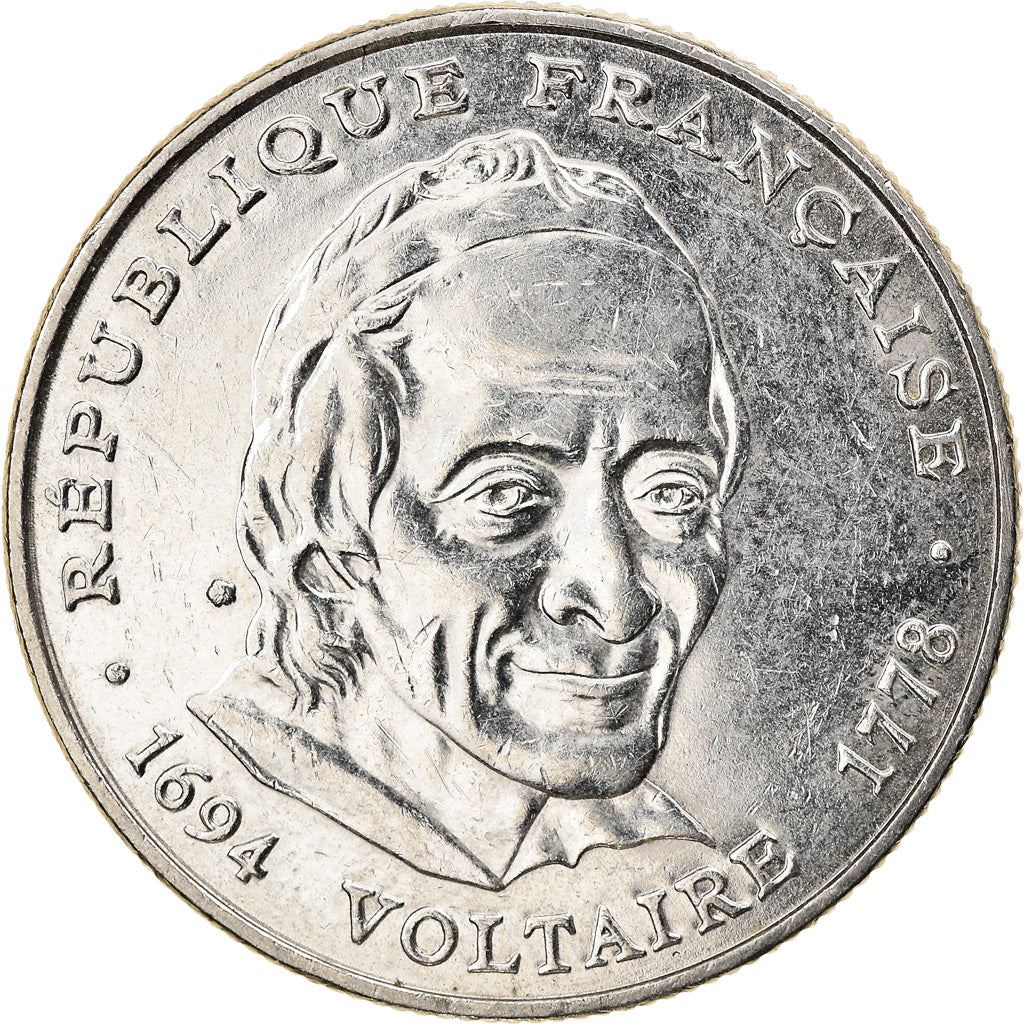 French Coin 5 Francs | Voltaire | KM1063 | France | 1994