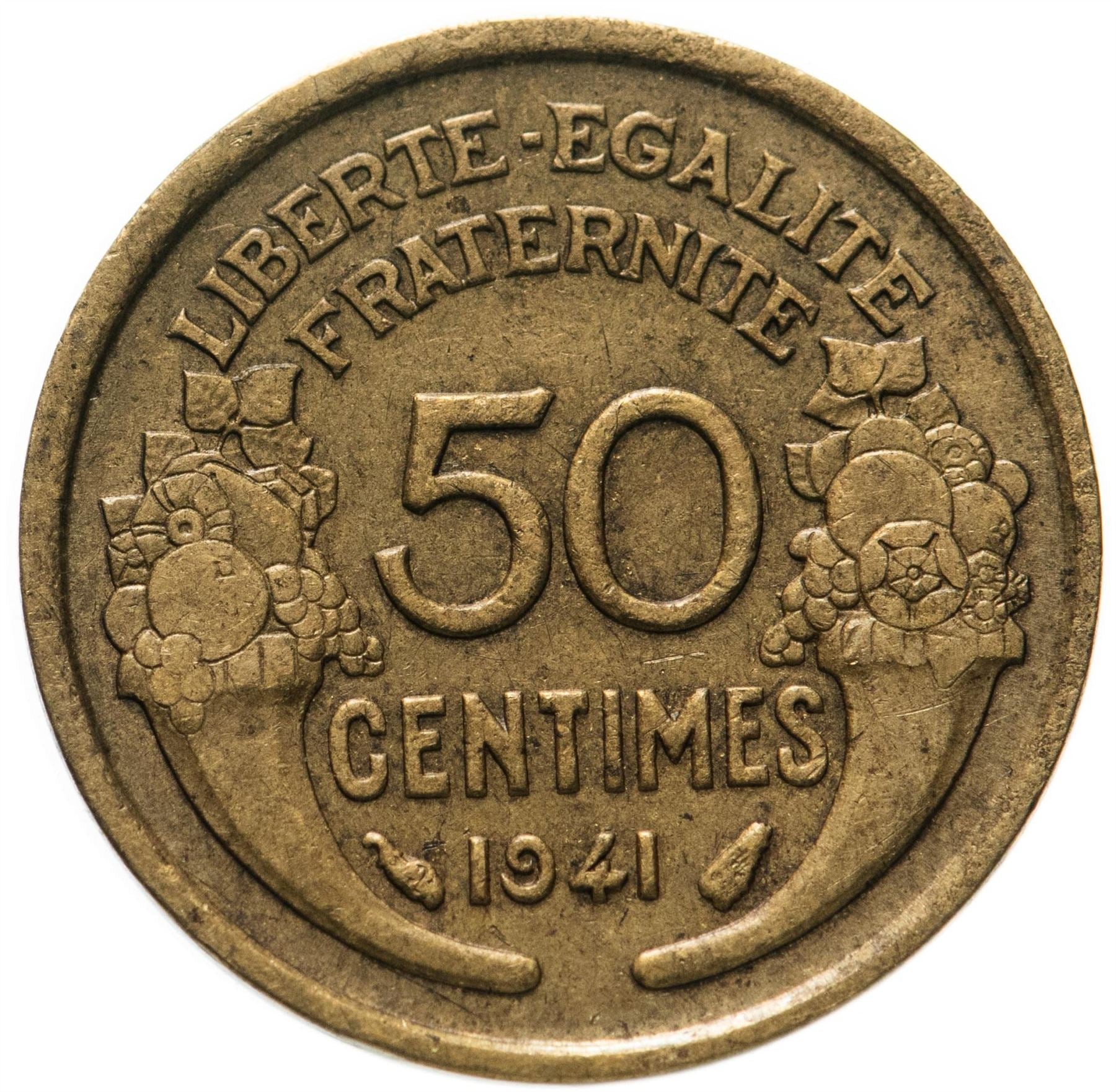 French Coin 50 Centimes | KM894 | France | 1931 - 1947