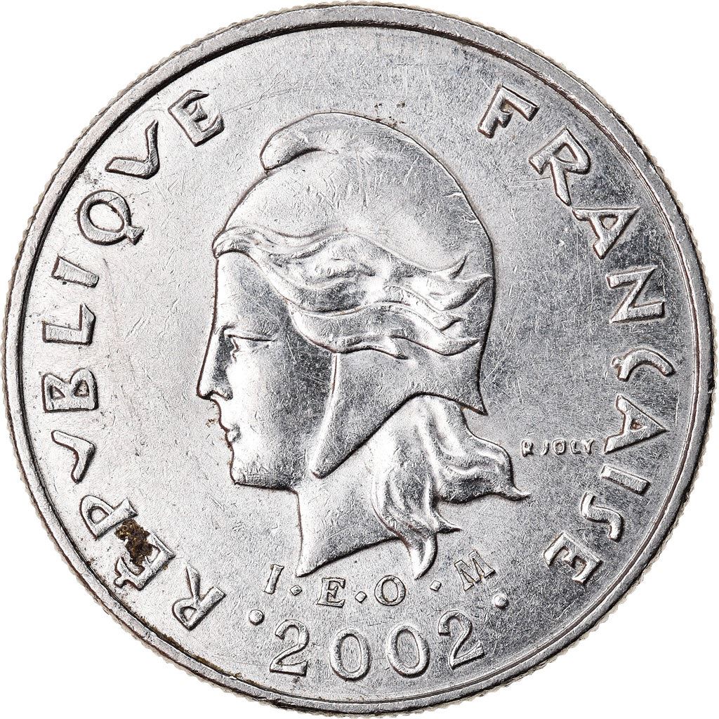 French Polynesia Coin French Polynesian 10 Francs | Marianne | Phrygian Cap | Tribal Mask | KM8 | 1972 - 2005