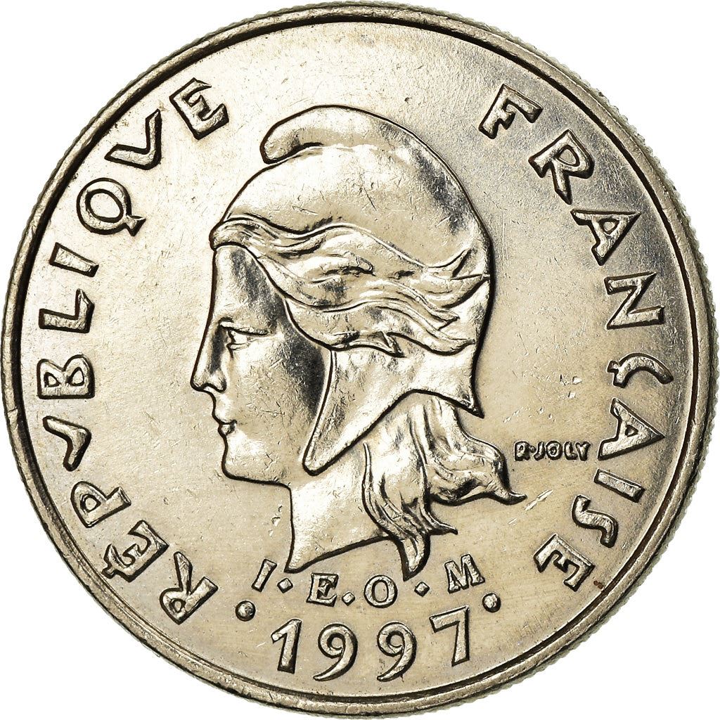 French Polynesia Coin French Polynesian 10 Francs | Marianne | Phrygian Cap | Tribal Mask | KM8 | 1972 - 2005