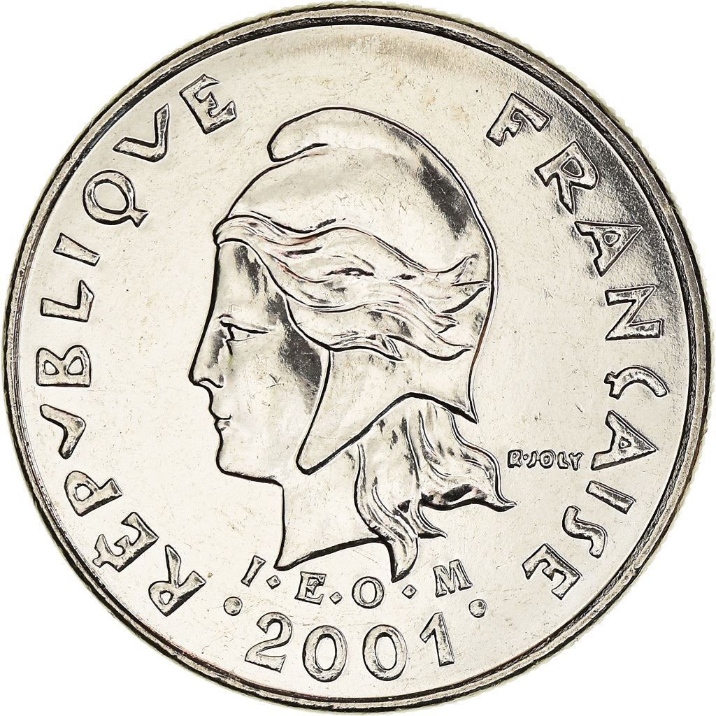 French Polynesia Coin French Polynesian 10 Francs | Marianne | Phrygian Cap | Tribal Mask | KM8 | 1972 - 2005