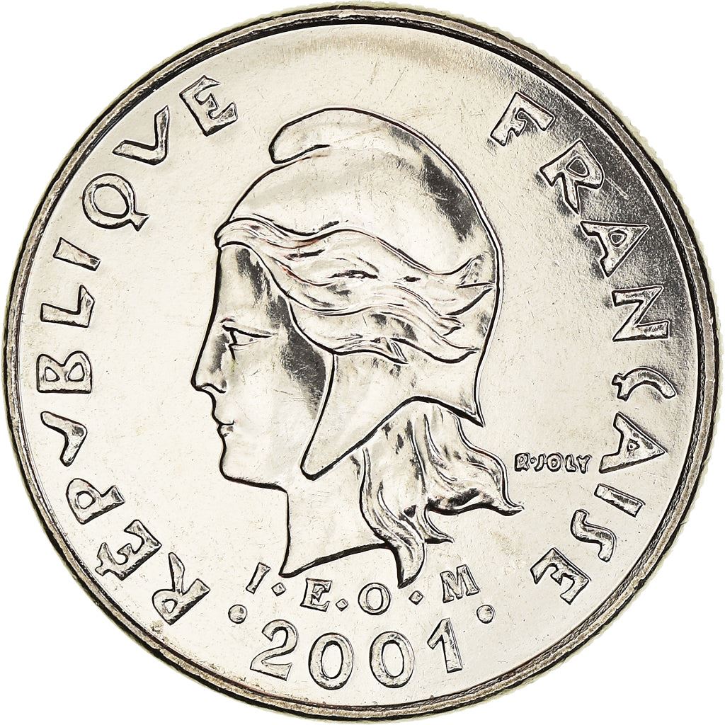 French Polynesia Coin French Polynesian 10 Francs | Marianne | Phrygian Cap | Tribal Mask | KM8 | 1972 - 2005