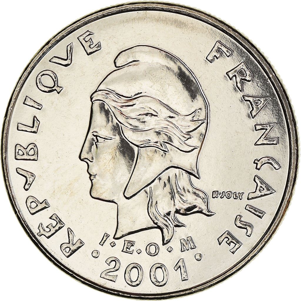 French Polynesia Coin French Polynesian 10 Francs | Marianne | Phrygian Cap | Tribal Mask | KM8 | 1972 - 2005