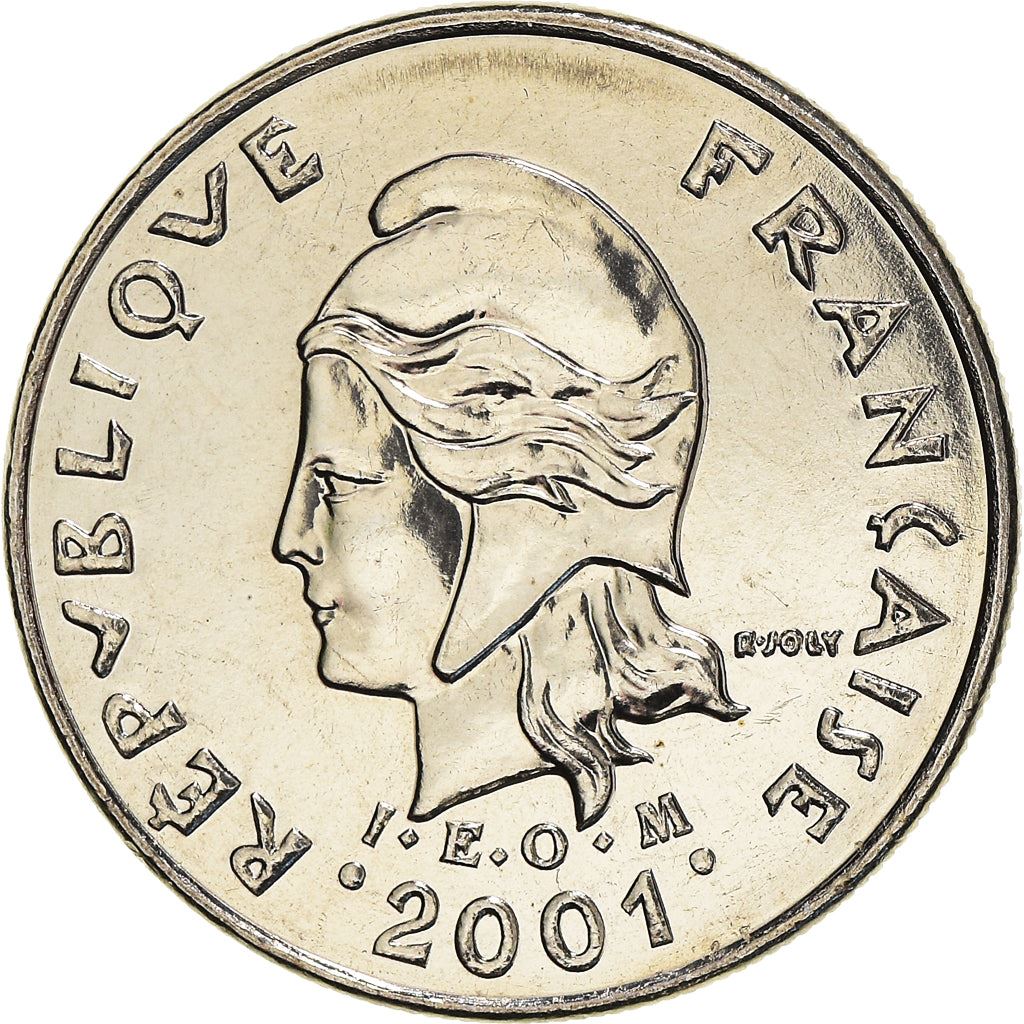 French Polynesia Coin French Polynesian 10 Francs | Marianne | Phrygian Cap | Tribal Mask | KM8 | 1972 - 2005