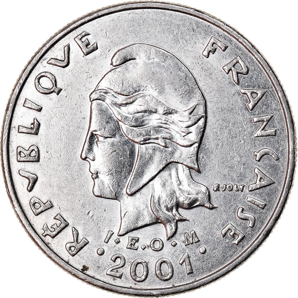 French Polynesia Coin French Polynesian 10 Francs | Marianne | Phrygian Cap | Tribal Mask | KM8 | 1972 - 2005