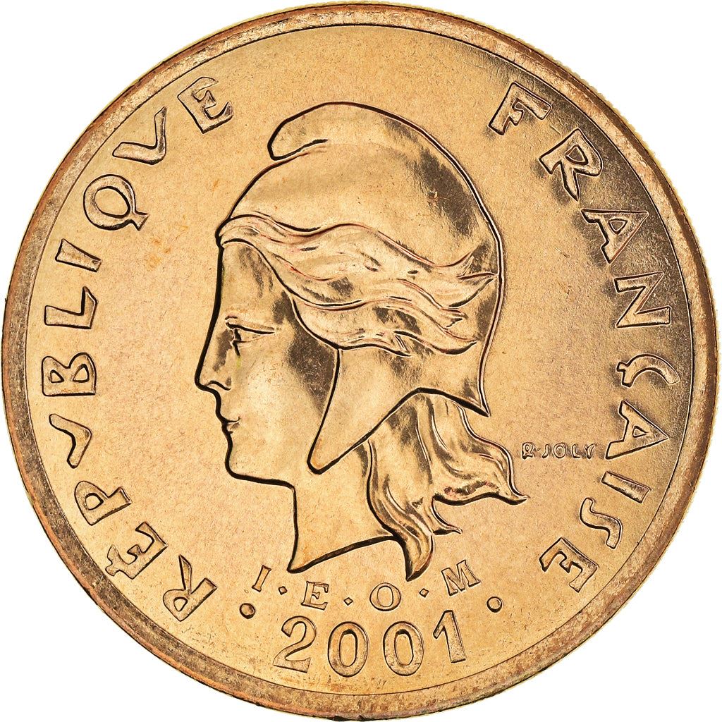 French Polynesia Coin French Polynesian 100 Francs | Marianne | Phrygian Cap | Moorea Harbor | KM14 | 1976 - 2005