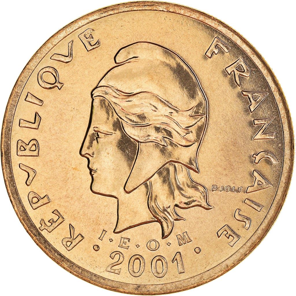 French Polynesia Coin French Polynesian 100 Francs | Marianne | Phrygian Cap | Moorea Harbor | KM14 | 1976 - 2005