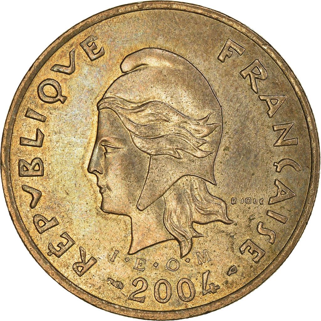 French Polynesia Coin French Polynesian 100 Francs | Marianne | Phrygian Cap | Moorea Harbor | KM14 | 1976 - 2005