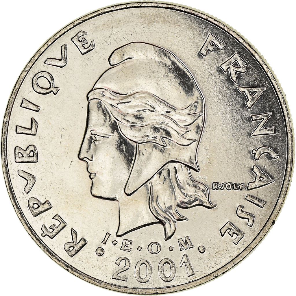 French Polynesia Coin French Polynesian 20 Francs | Marianne | Phrygian Cap | Flowers | KM9 | 1972 - 2005