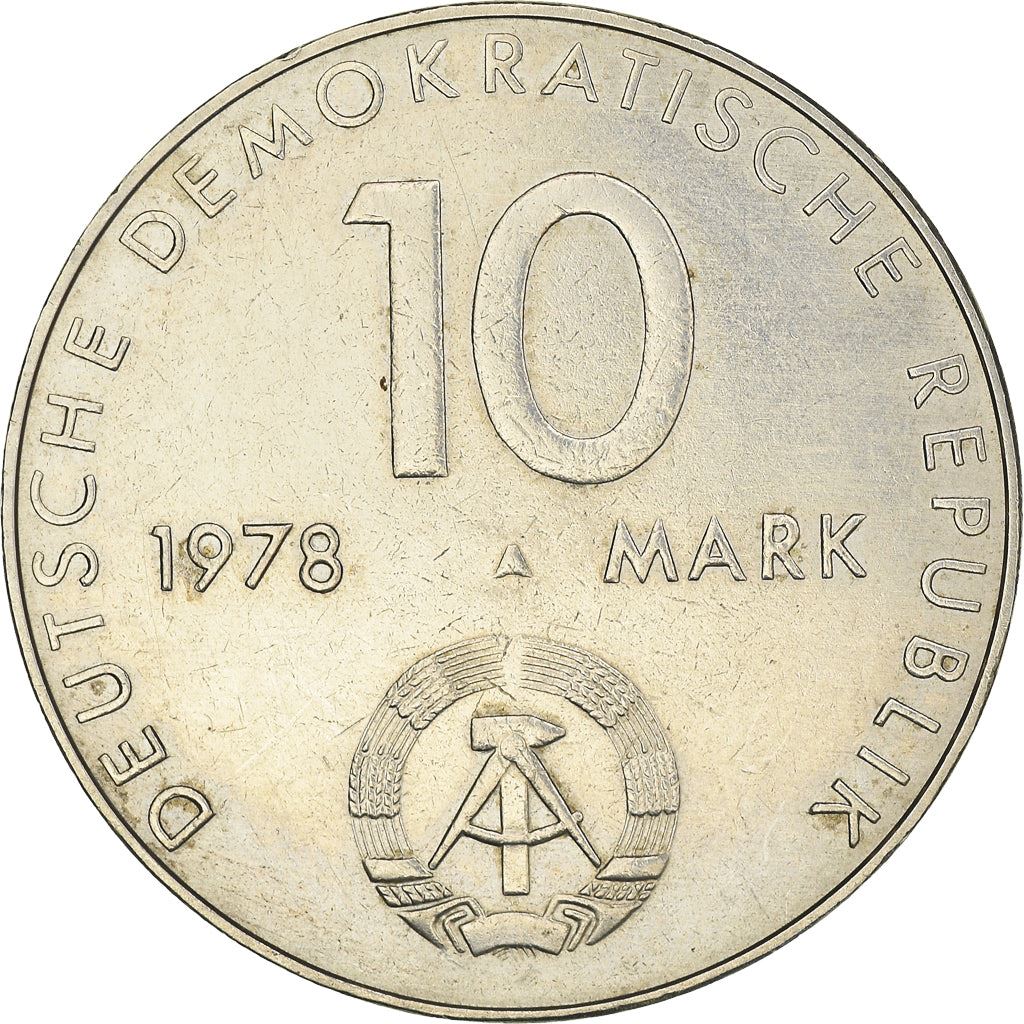 German Democratic Republic 10 Mark Coin | Rocket | Earth | KM70 | 1978