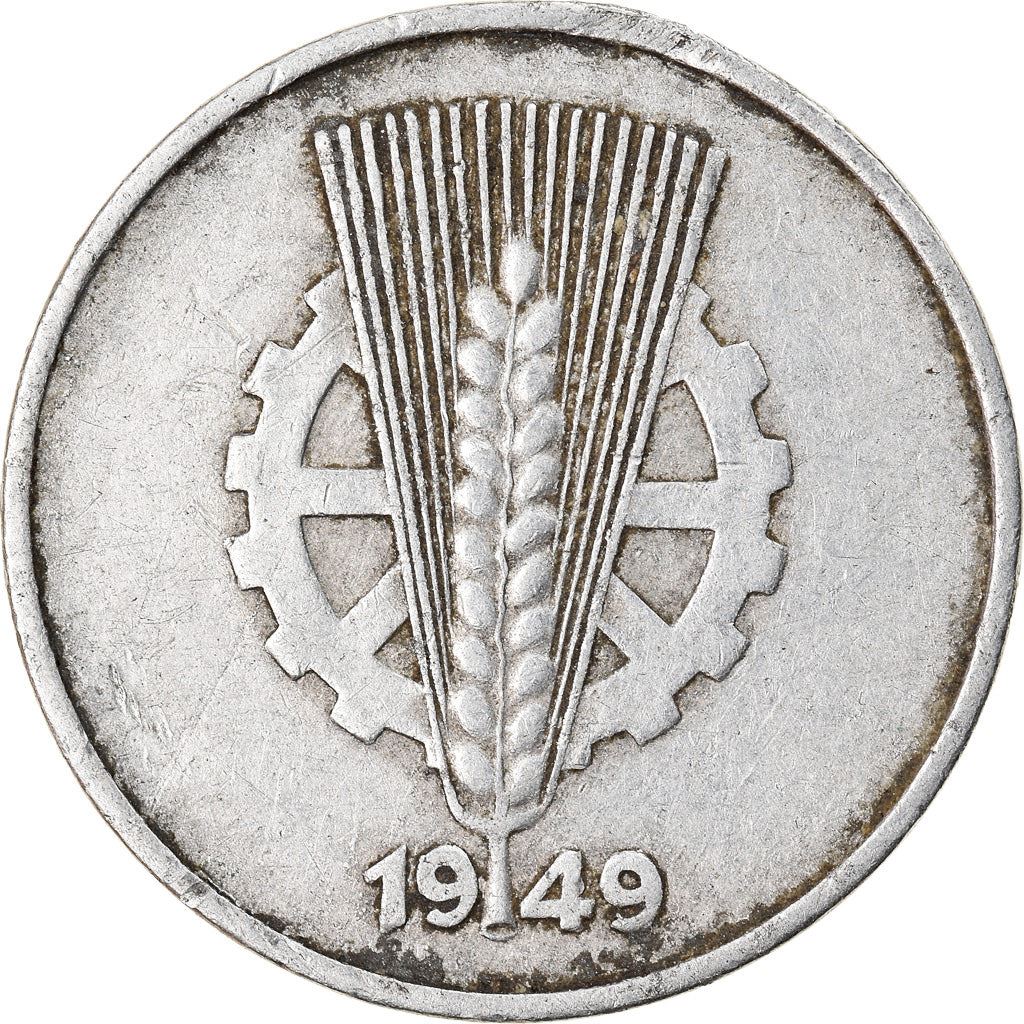 German Democratic Republic 10 Pfennig Coin | Toothed Wheel | KM3 | 1948 - 1950