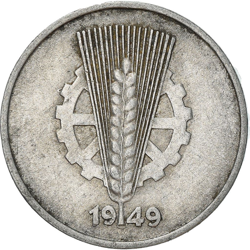 German Democratic Republic 10 Pfennig Coin | Toothed Wheel | KM3 | 1948 - 1950