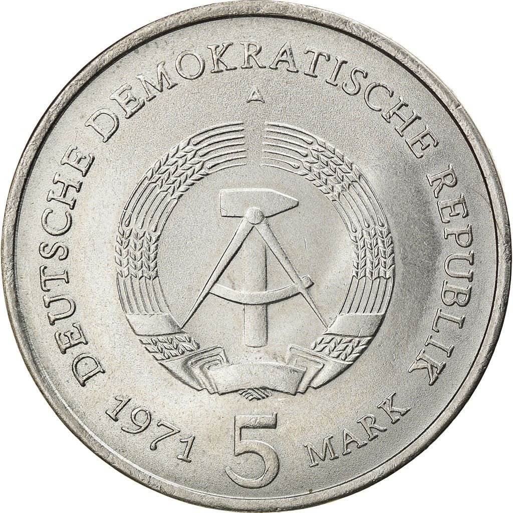 German Democratic Republic 5 Mark Coin | Brandenburg Gate | KM29 | 1971 - 1990