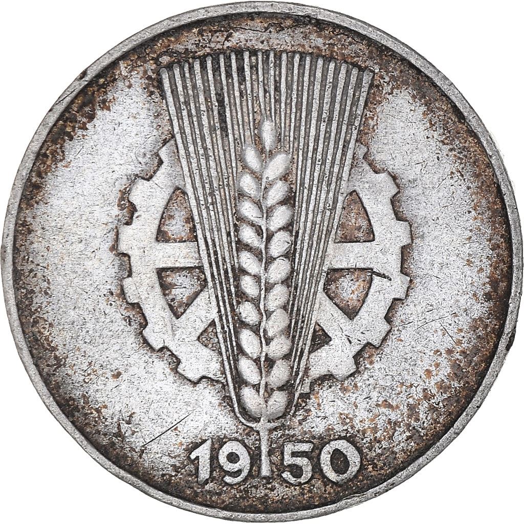 German Democratic Republic 5 Pfennig Coin | Wheat Ear | Toothed Wheel | KM2 | 1948 - 1950