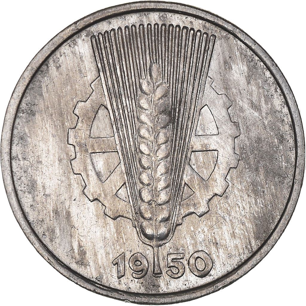 German Democratic Republic 5 Pfennig Coin | Wheat Ear | Toothed Wheel | KM2 | 1948 - 1950