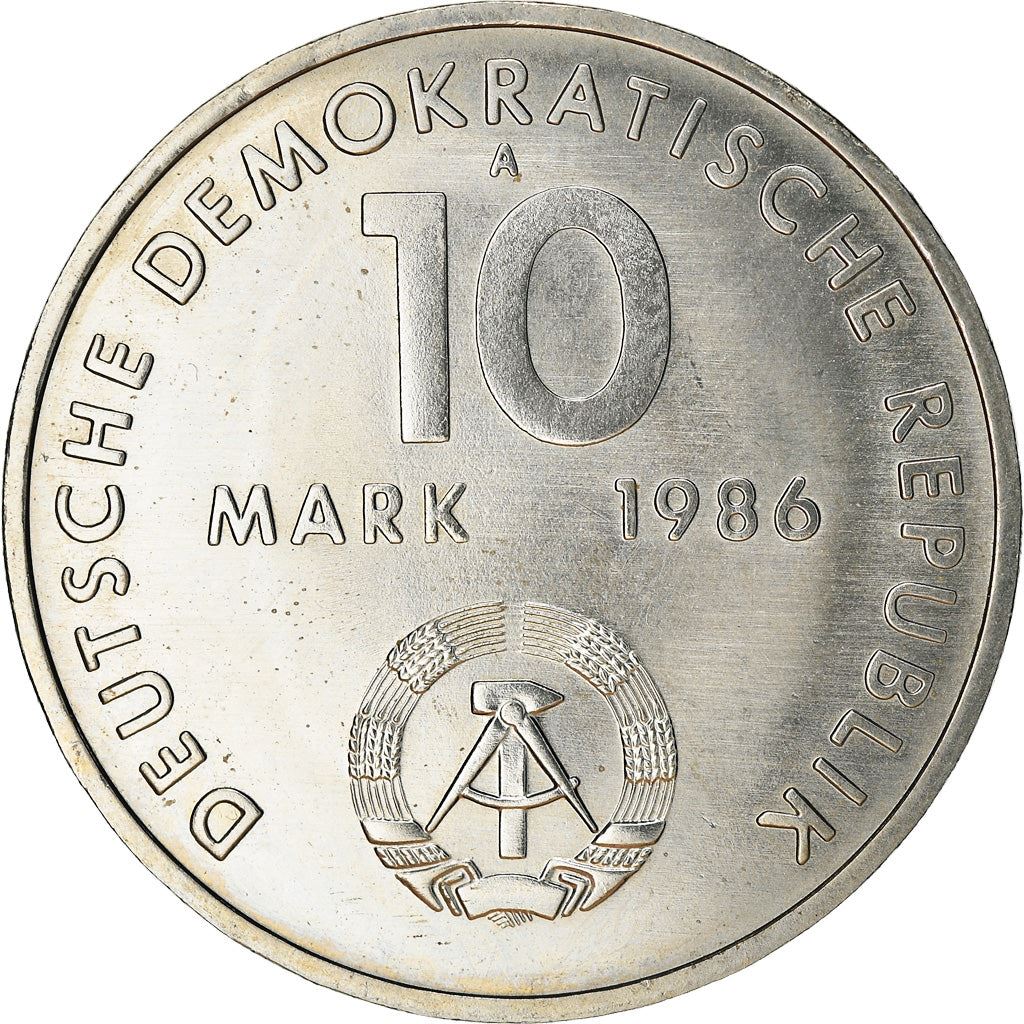 German Democratic Republic Coin Germany 10 Mark | Ernst Thälmann | KM109 | 1986