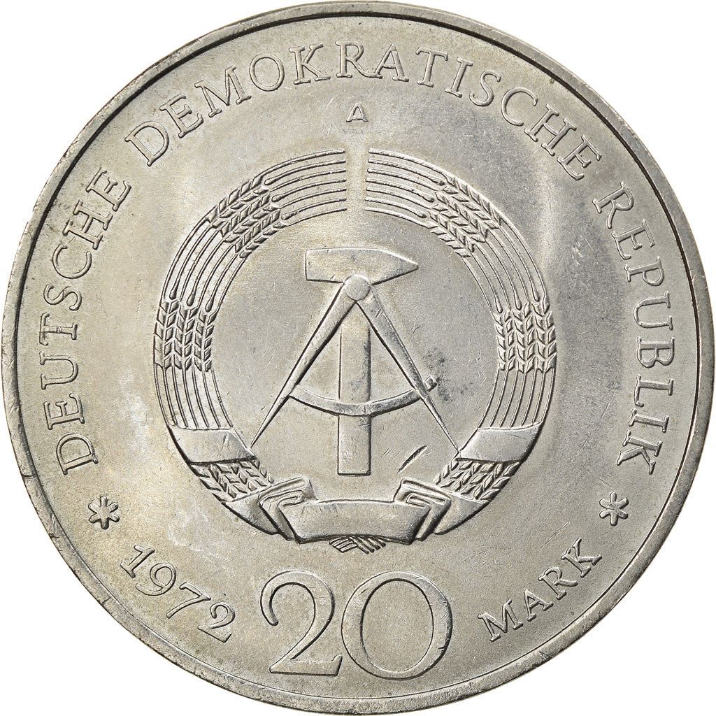 German Democratic Republic Coin Germany 20 Mark | Friedrich von Schiller | KM40 | 1972