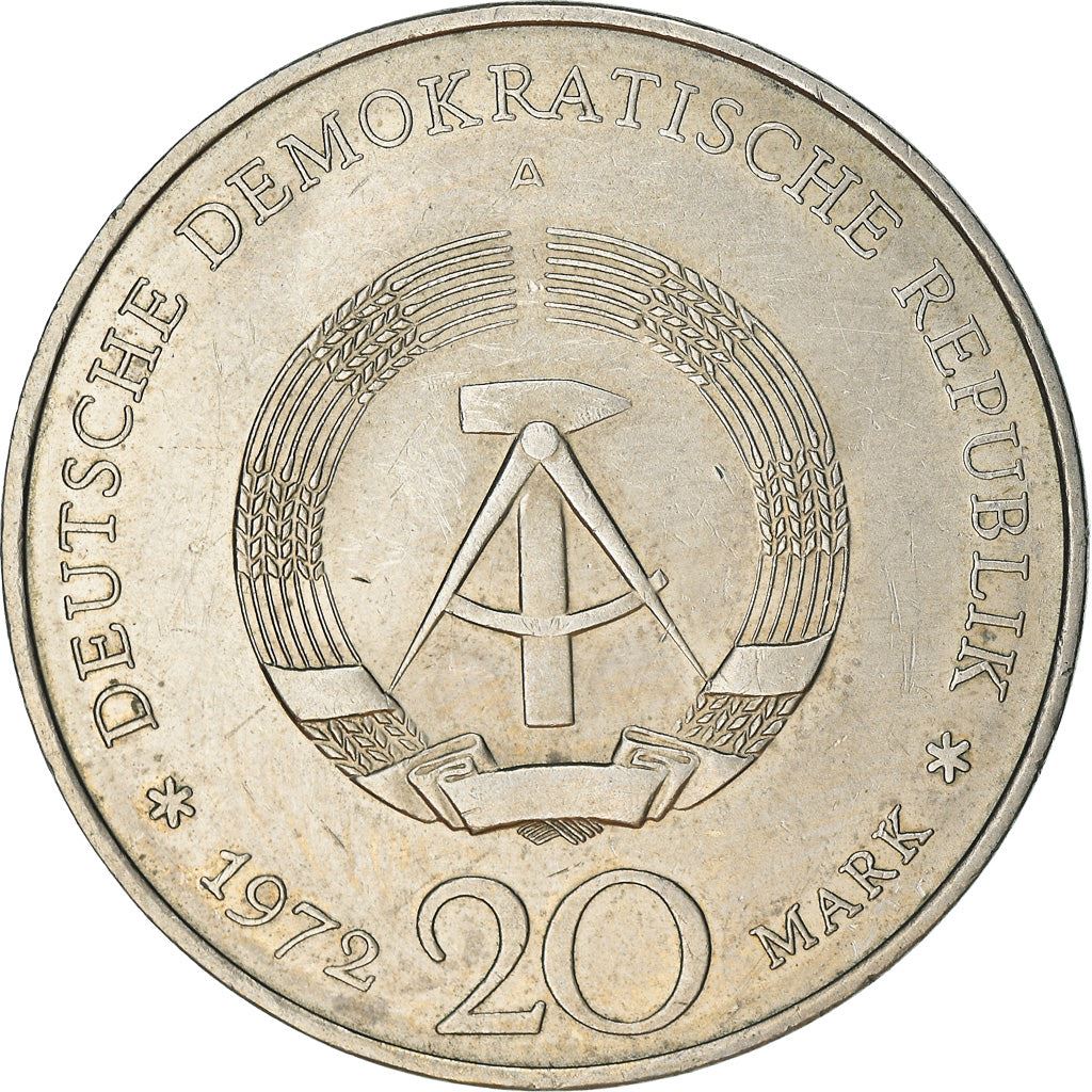 German Democratic Republic Coin Germany 20 Mark | Friedrich von Schiller | KM40 | 1972