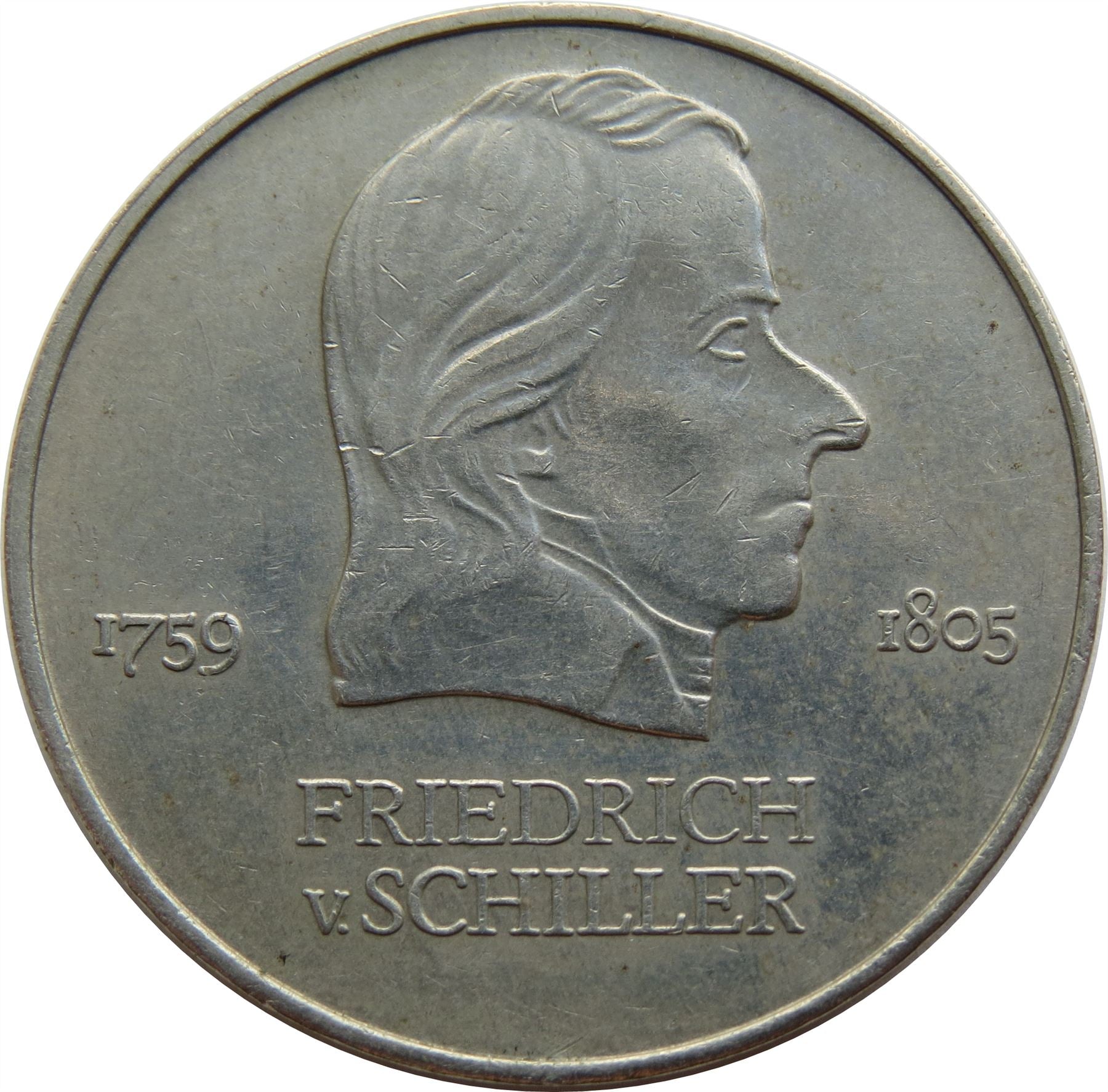 German Democratic Republic Coin Germany 20 Mark | Friedrich von Schiller | KM40 | 1972