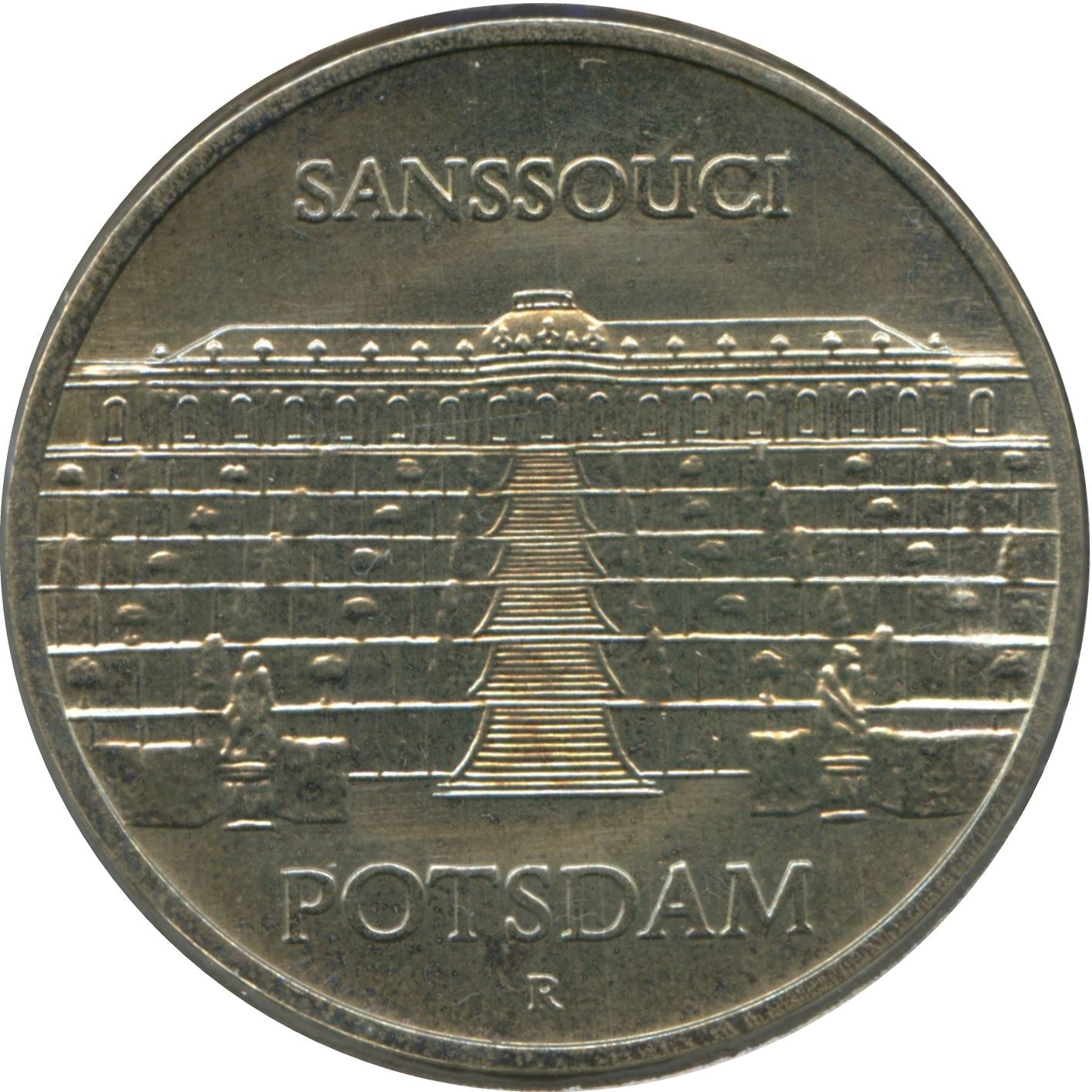 German Democratic Republic Coin Germany 5 Mark | Potsdam Sanssouci Palace | KM110 | 1986