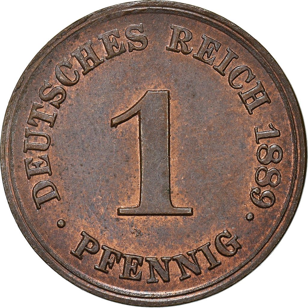 German Empire 1 Pfennig Coin | Deutsches Reich | Wilhelm I Type 1 | KM1 | 1873 - 1889