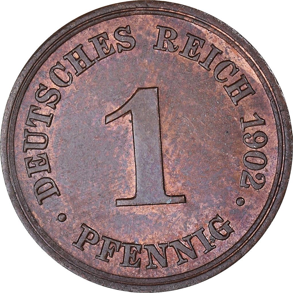 German Empire 1 Pfennig Coin | Deutsches Reich | Wilhelm II | Type 2 | KM10 1890 - 1916