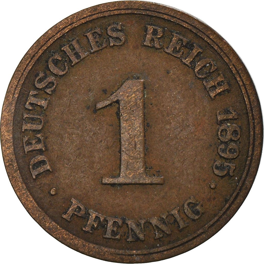 German Empire 1 Pfennig Coin | Deutsches Reich | Wilhelm II | Type 2 | KM10 1890 - 1916