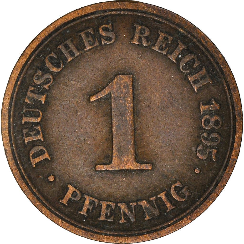 German Empire 1 Pfennig Coin | Deutsches Reich | Wilhelm II | Type 2 | KM10 1890 - 1916