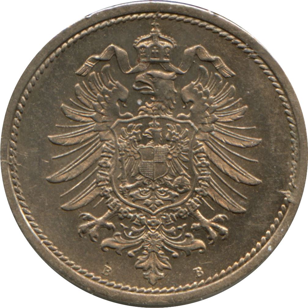 German Empire 10 Pfennig Coin | Deutsches Reich | Wilhelm I Type 1 | KM4 | 1873 - 1889