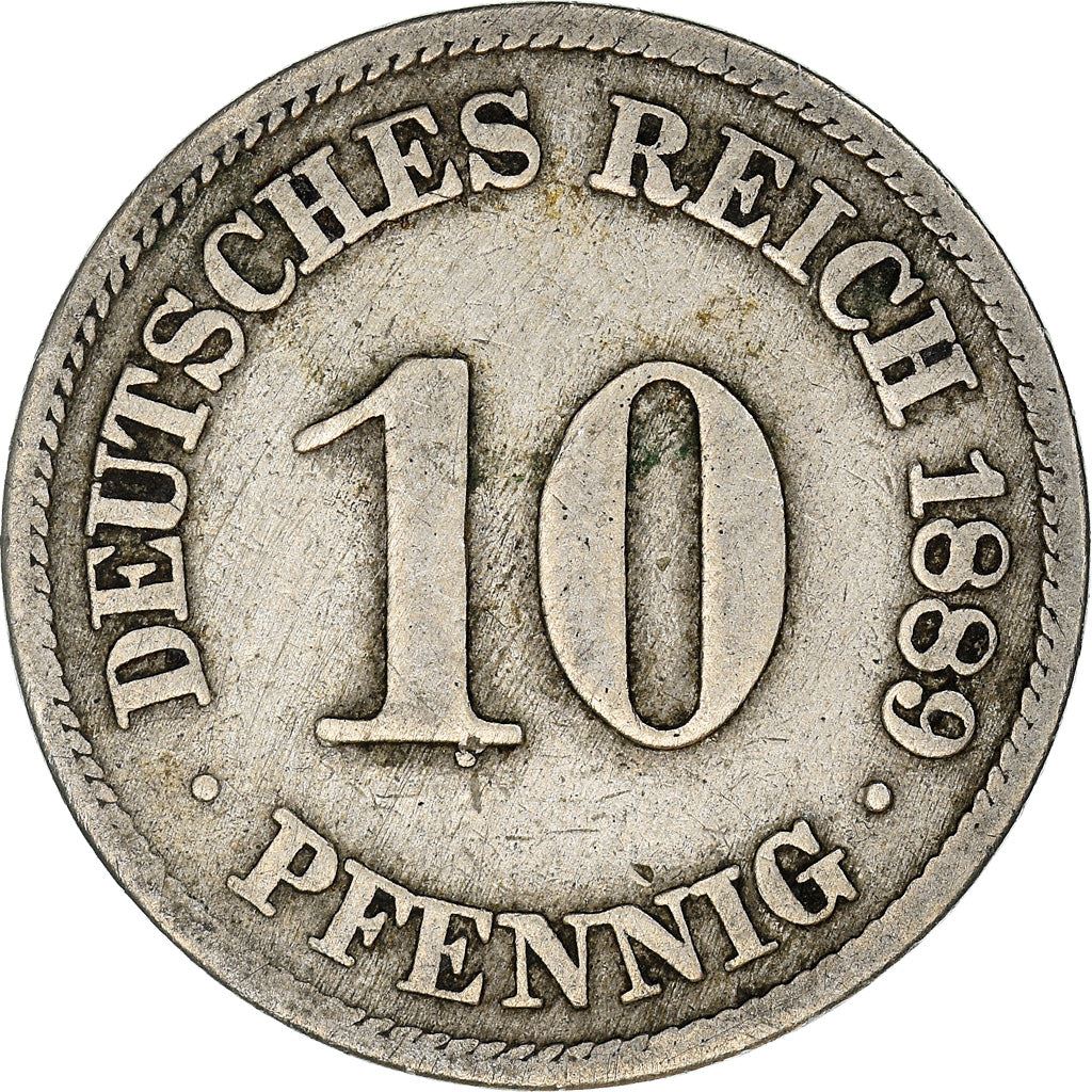 German Empire 10 Pfennig Coin | Deutsches Reich | Wilhelm I Type 1 | KM4 | 1873 - 1889