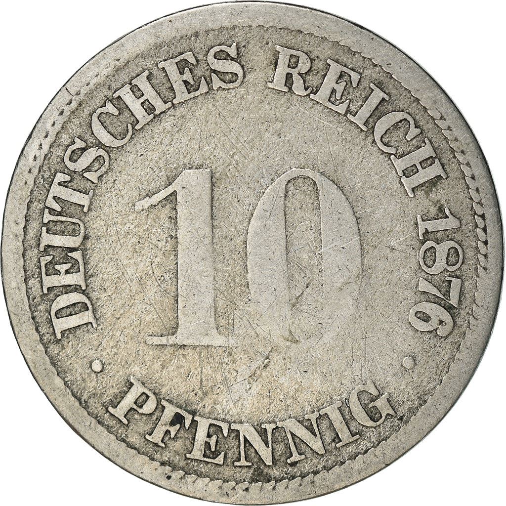 German Empire 10 Pfennig Coin | Deutsches Reich | Wilhelm I Type 1 | KM4 | 1873 - 1889