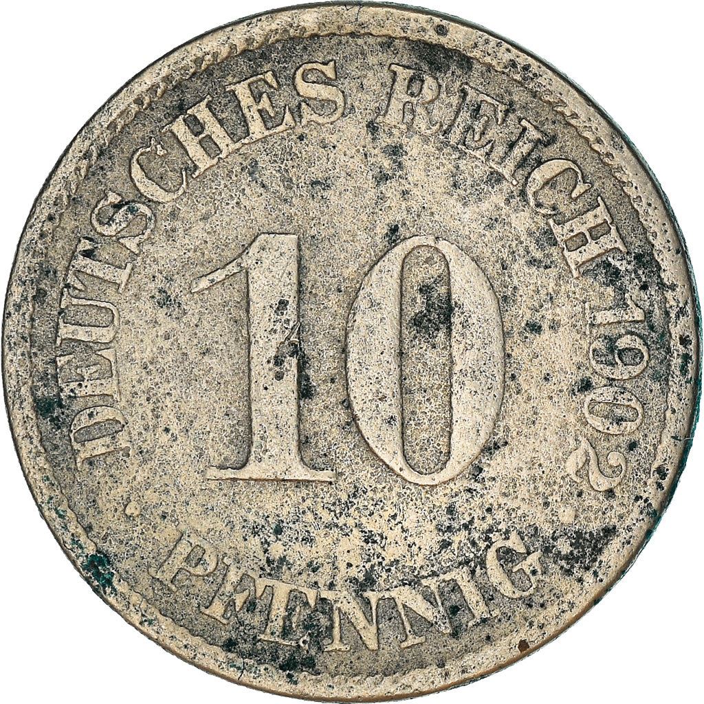 German Empire 10 Pfennig Coin | Deutsches Reich | Wilhelm II | Type 2 | KM12 1890 - 1916