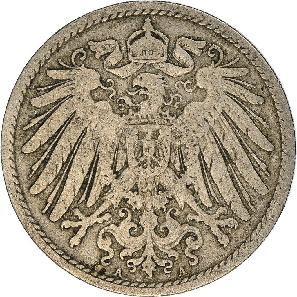 German Empire 10 Pfennig Coin | Deutsches Reich | Wilhelm II | Type 2 | KM12 1890 - 1916