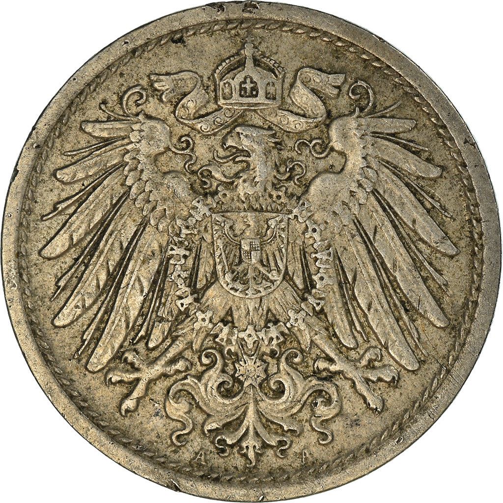 German Empire 10 Pfennig Coin | Deutsches Reich | Wilhelm II | Type 2 | KM12 1890 - 1916