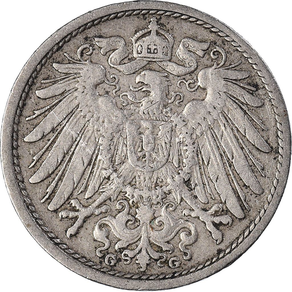 German Empire 10 Pfennig Coin | Deutsches Reich | Wilhelm II | Type 2 | KM12 1890 - 1916