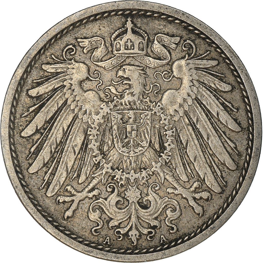 German Empire 10 Pfennig Coin | Deutsches Reich | Wilhelm II | Type 2 | KM12 1890 - 1916