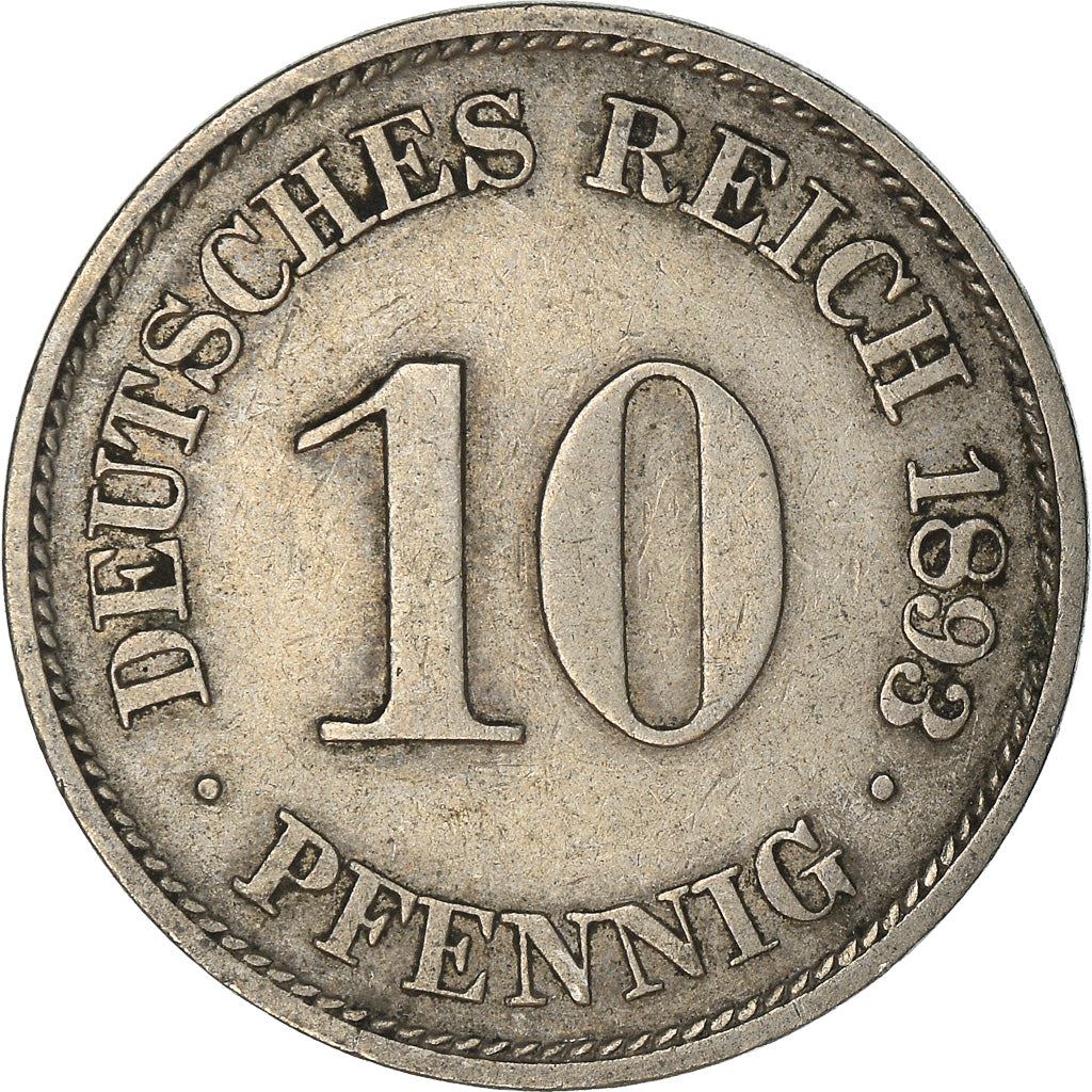 German Empire 10 Pfennig Coin | Deutsches Reich | Wilhelm II | Type 2 | KM12 1890 - 1916