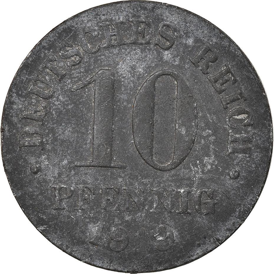 German Empire 10 Pfennig Coin | Deutsches Reich | Wilhelm II | Type 2 | KM26 | 1917 - 1922