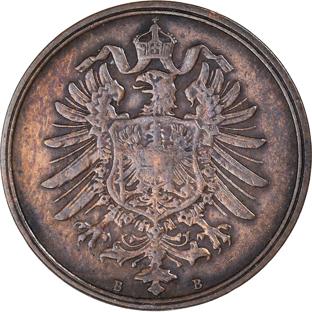 German Empire 2 Pfennig Coin | Deutsches Reich | Wilhelm I Type 1 | KM2 | 1873 - 1877