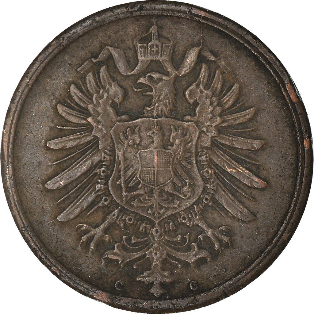 German Empire 2 Pfennig Coin | Deutsches Reich | Wilhelm I Type 1 | KM2 | 1873 - 1877